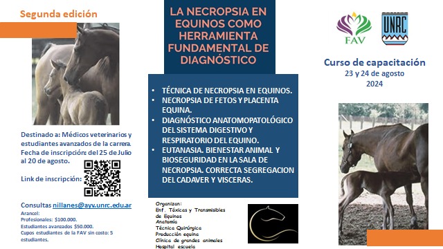 Curso «La necropsia en equinos como herramienta fundamental de diagnóstico»